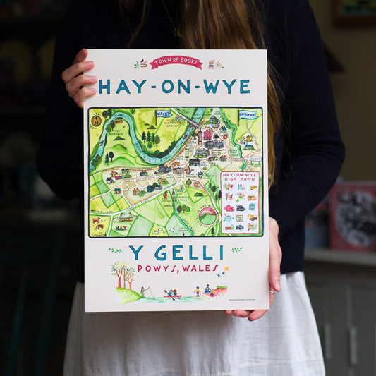 Art Print: Hay-on-Wye Map