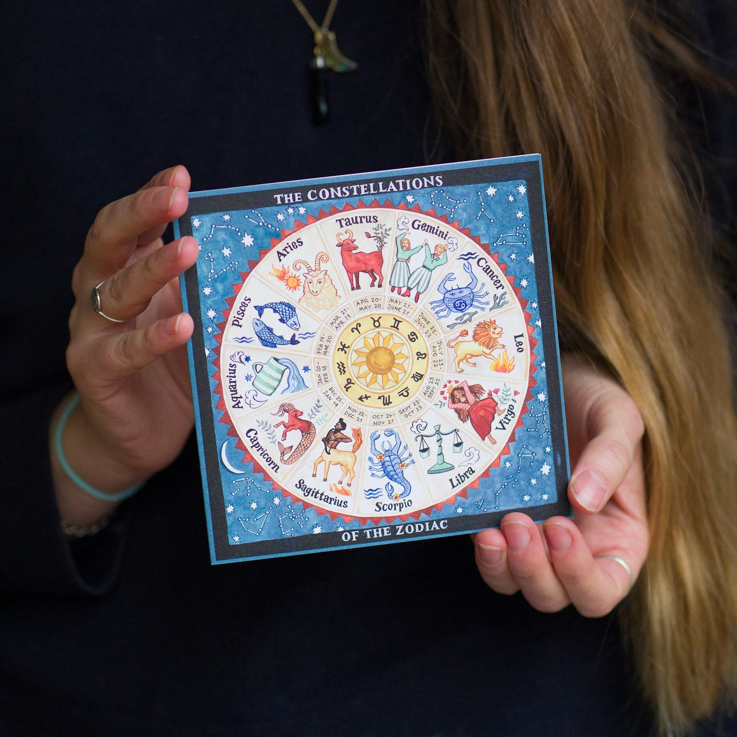 Jessica Rising Studio hand painted Astrology greeting cards