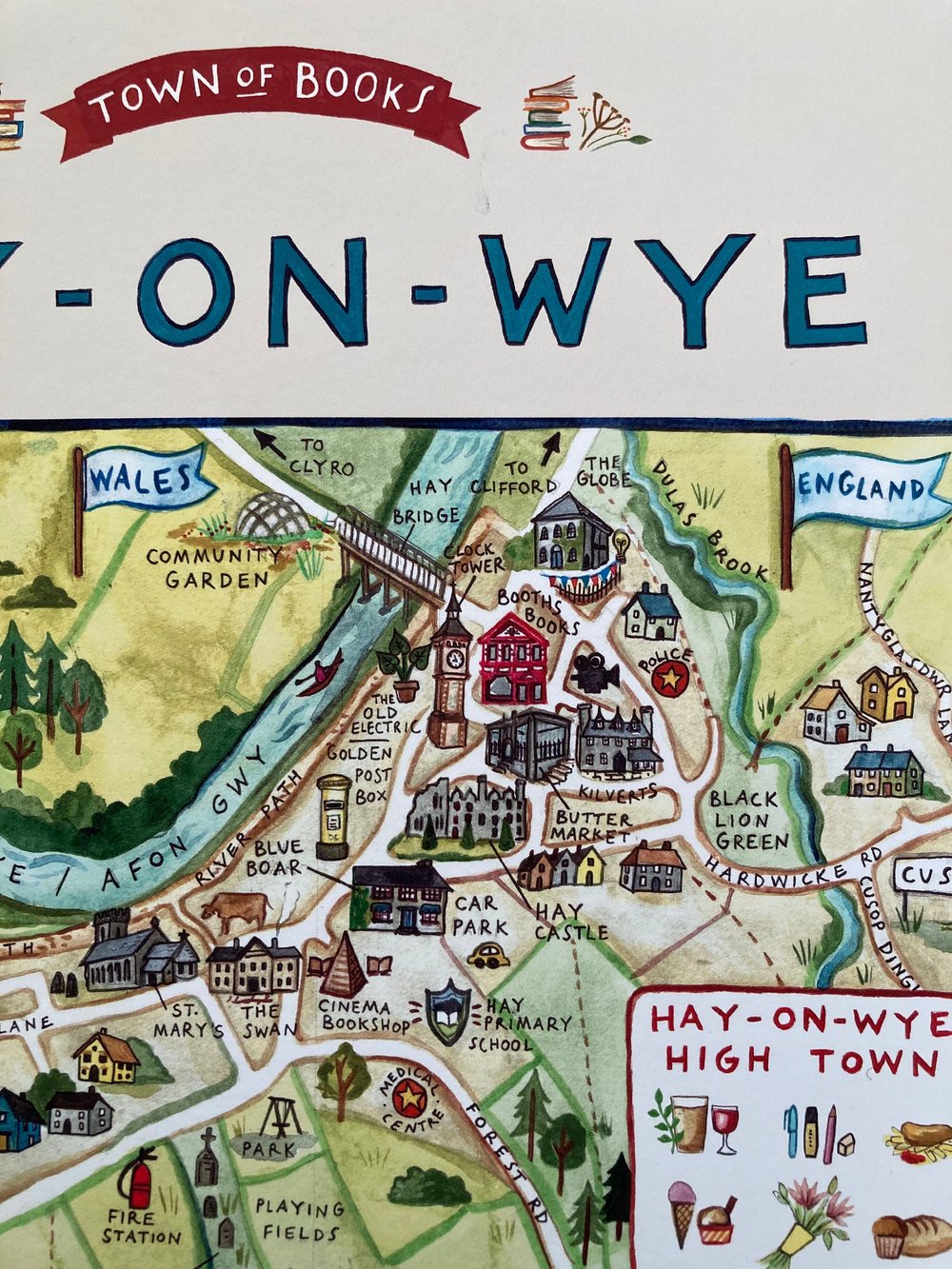 Art Print: Hay-on-Wye Map