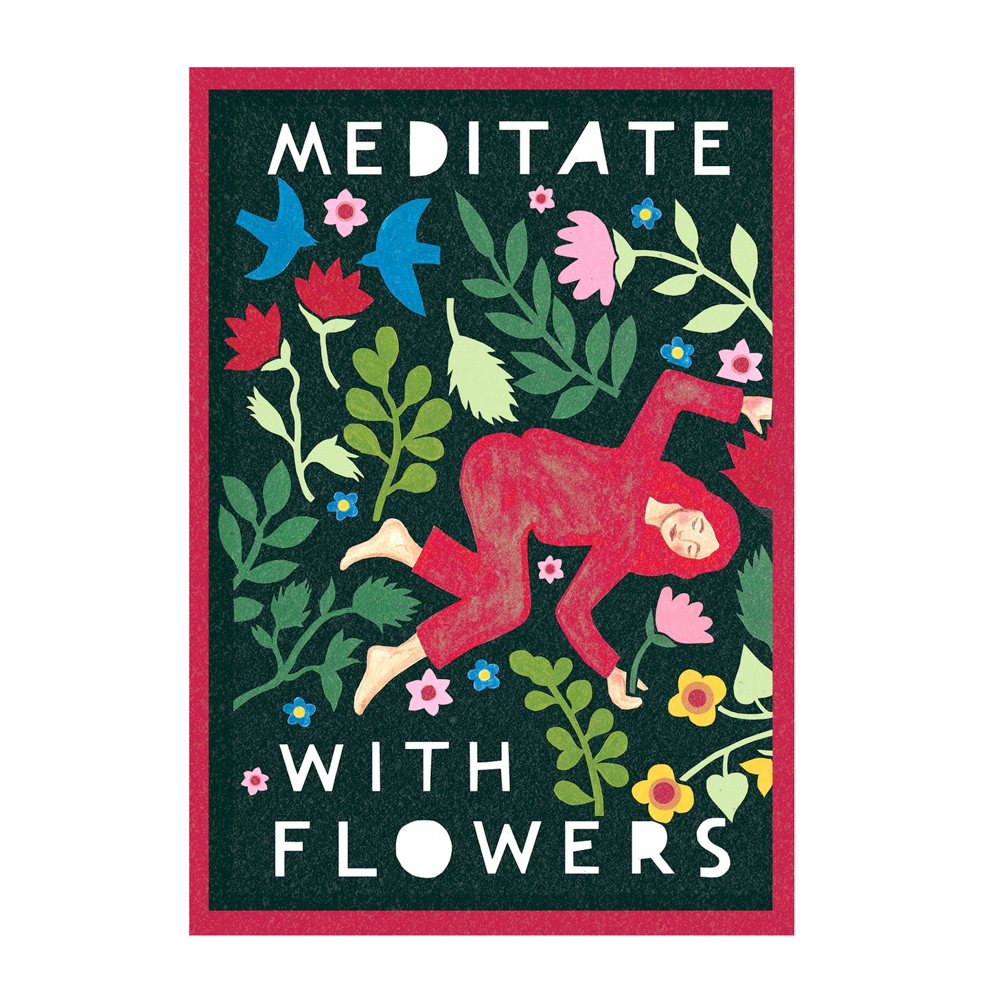 Meditate with Flowers Card