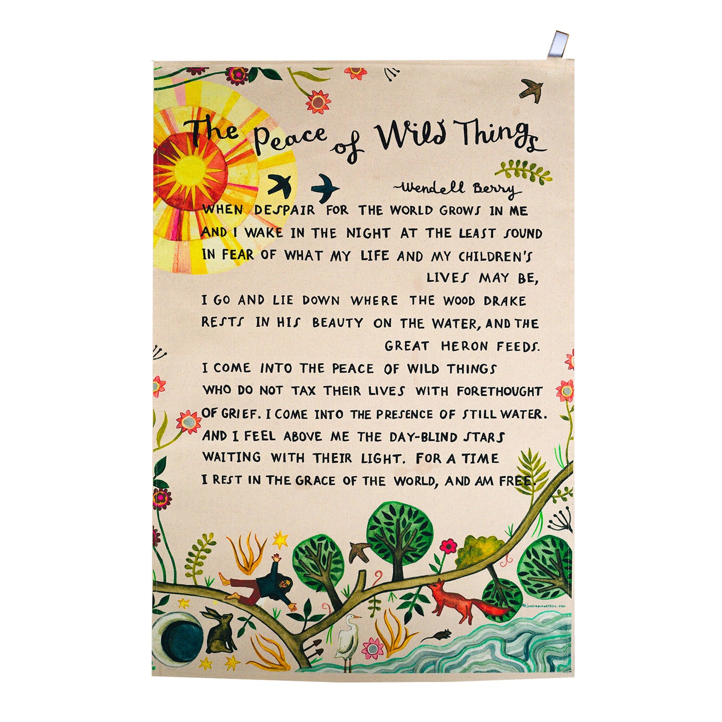 Peace of Wild Things Tea Towel
