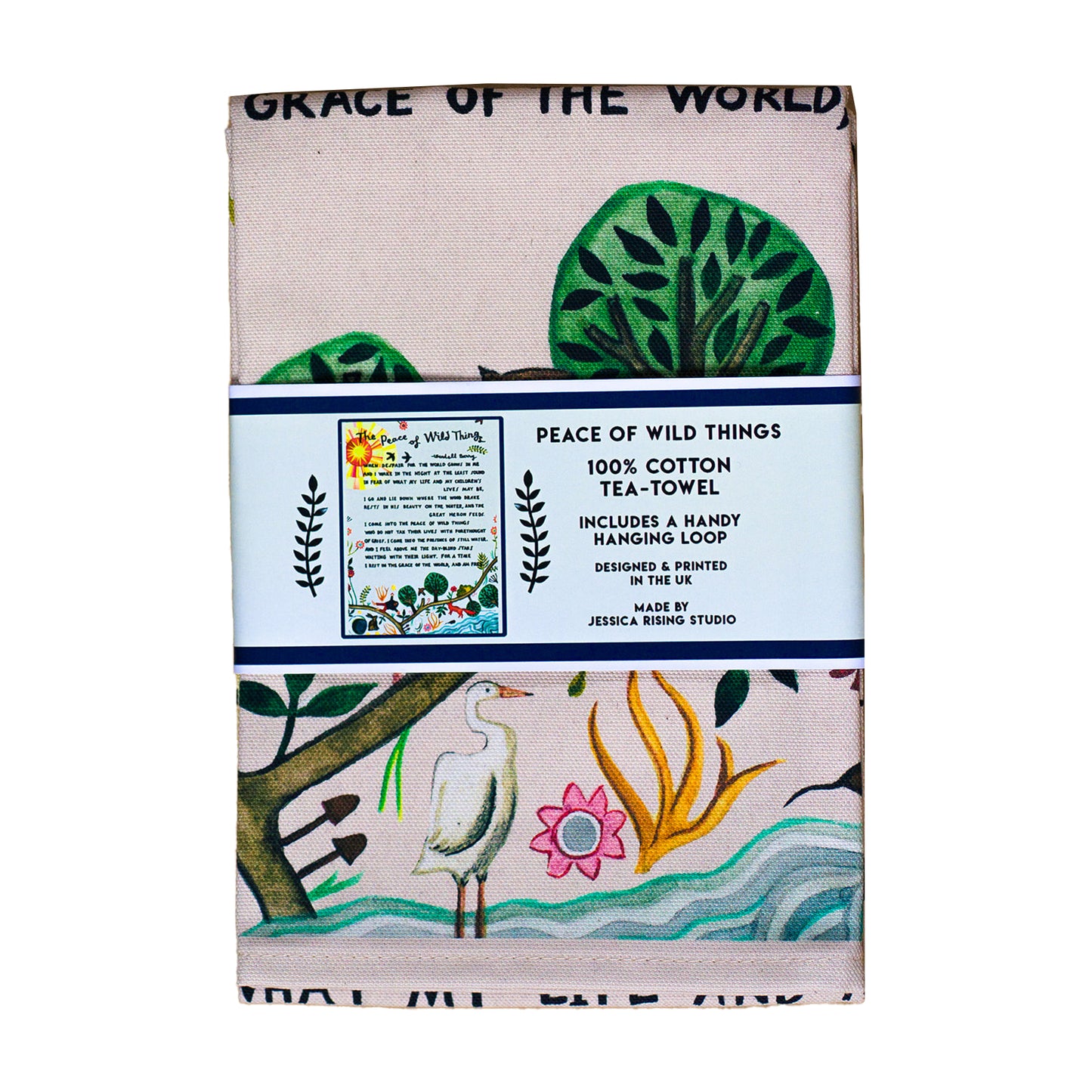 Peace of Wild Things Tea Towel