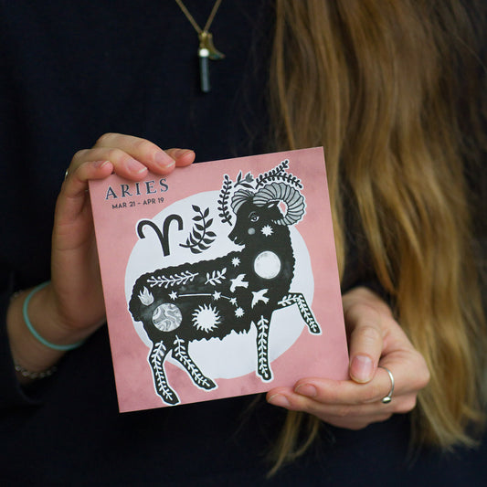 Jessica Rising Studio hand painted Astrology greeting cards