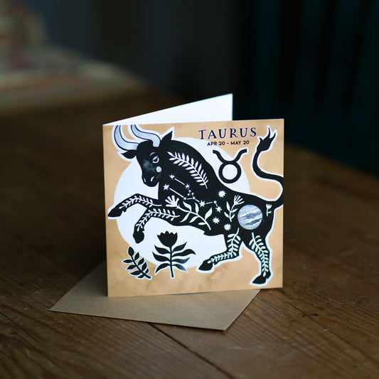Jessica Rising Studio hand painted Astrology greeting cards Taurus