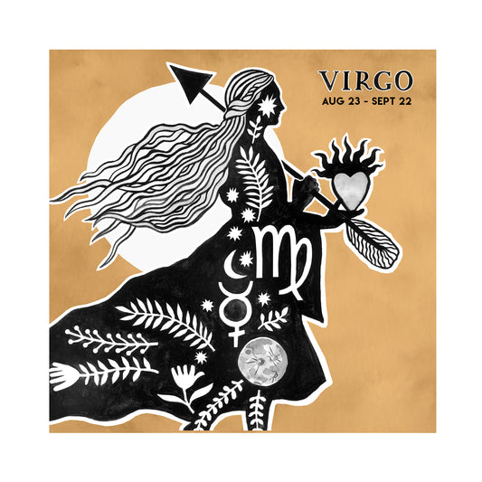Jessica Rising Studio hand painted Astrology greeting cards Virgo