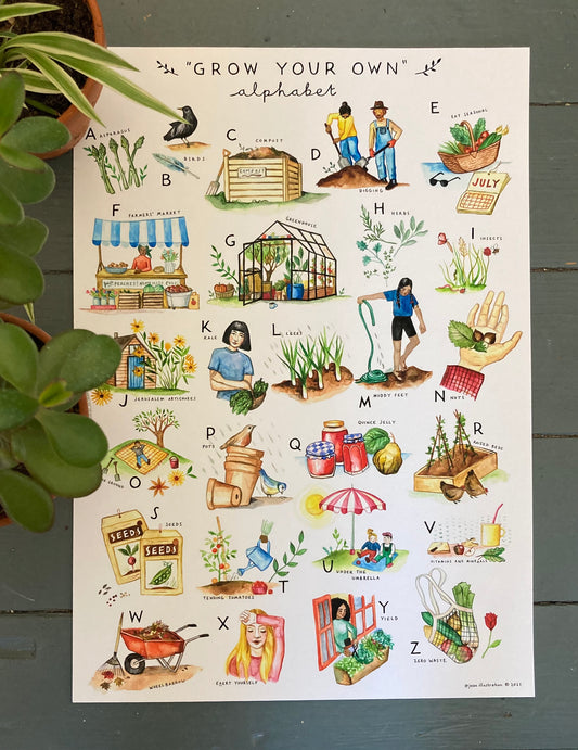 Art Print: Grow Your Own Alphabet