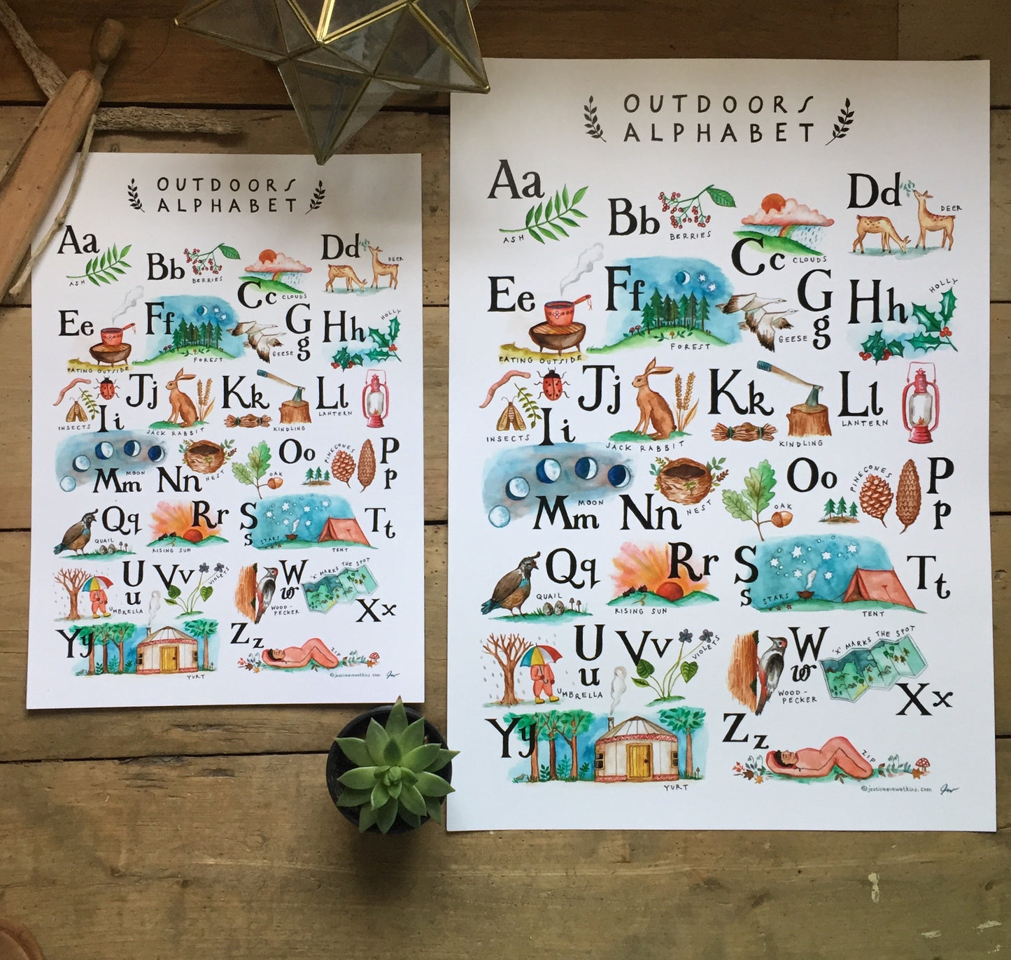 Art Print: Outdoors Alphabet