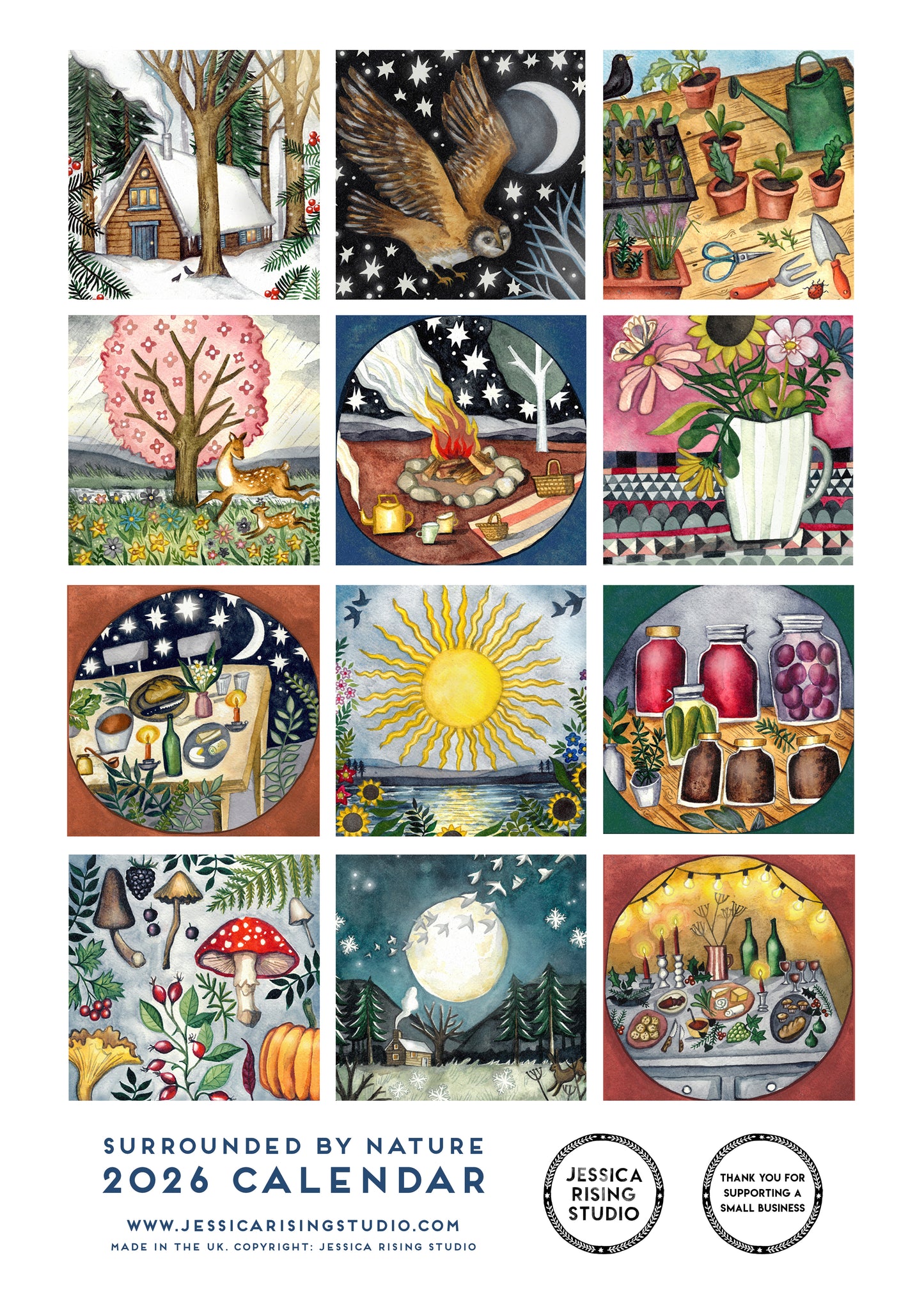 2026 Calendar - Surrounded By Nature