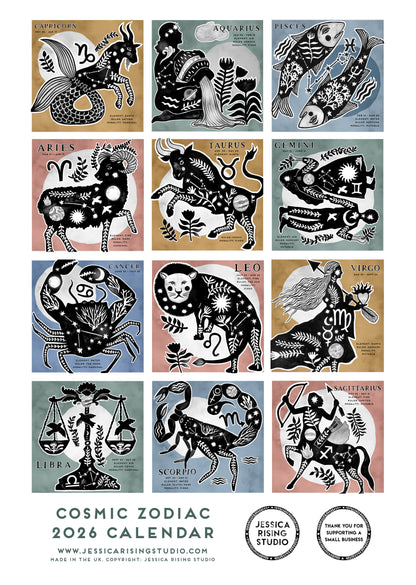 2026 Calendar - Cosmic Zodiac
