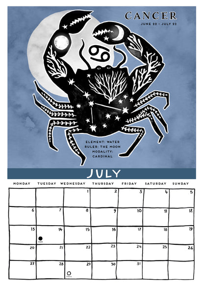 2026 Calendar - Cosmic Zodiac