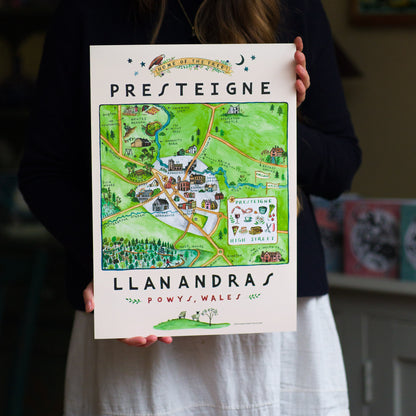 Art Print: Presteigne Map