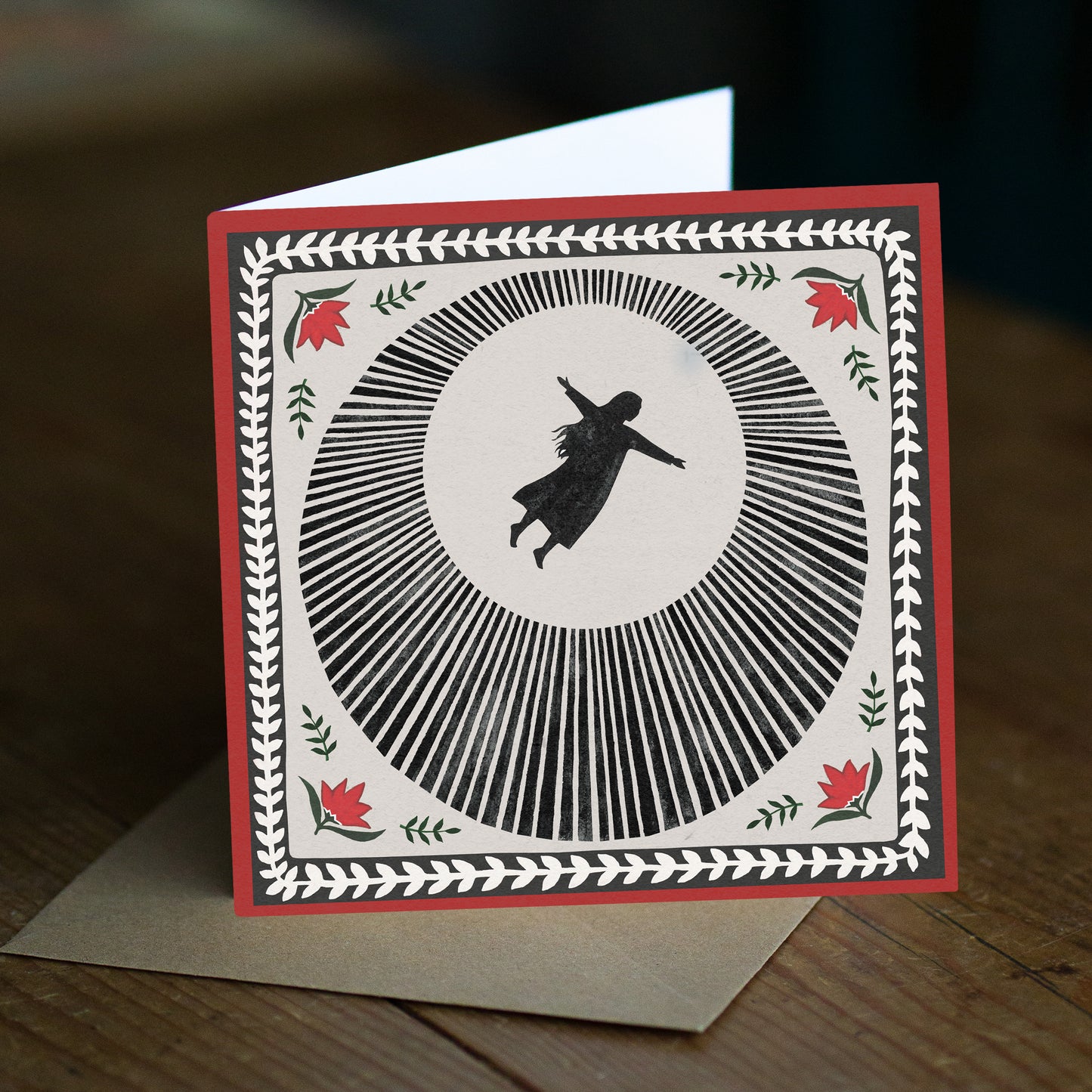 Flying Woman Card