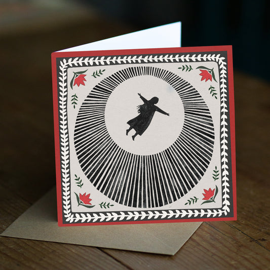 Flying Woman Card