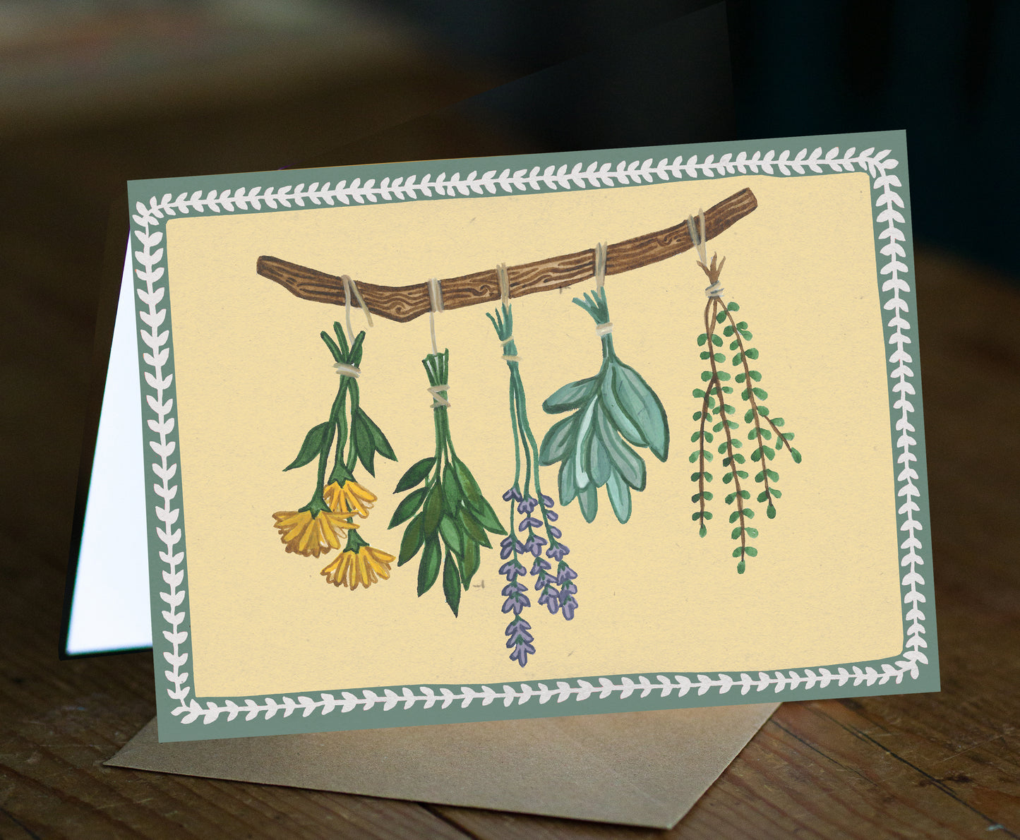 Drying Herbs Card