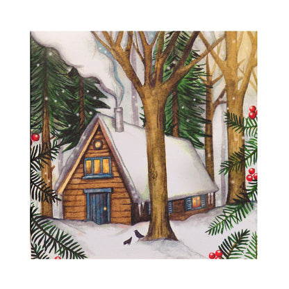 Snowy Cabin Card