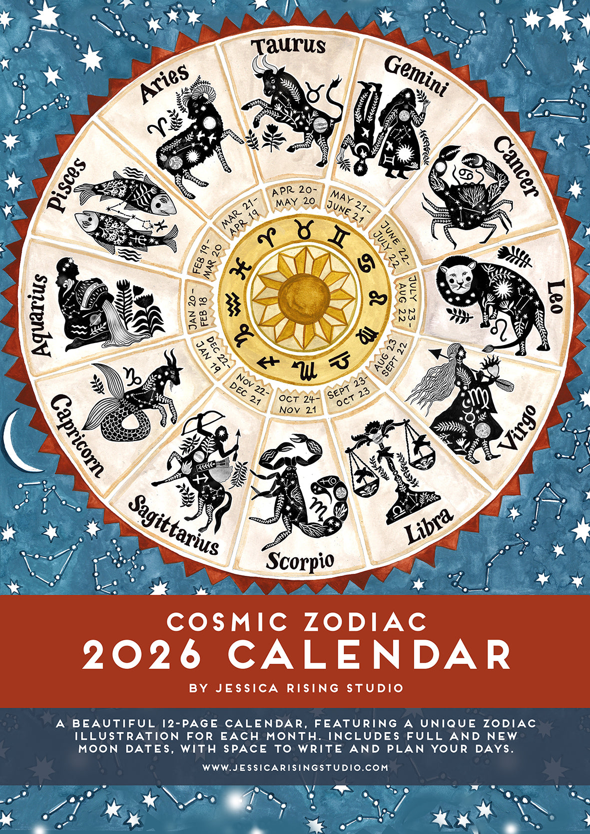 2026 Calendar - Cosmic Zodiac
