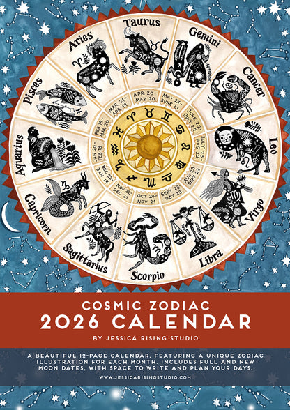 2026 Calendar - Cosmic Zodiac